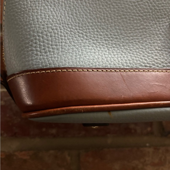 Dooney & Bourke Blue and Brown Satchel - Picture 2 of 11